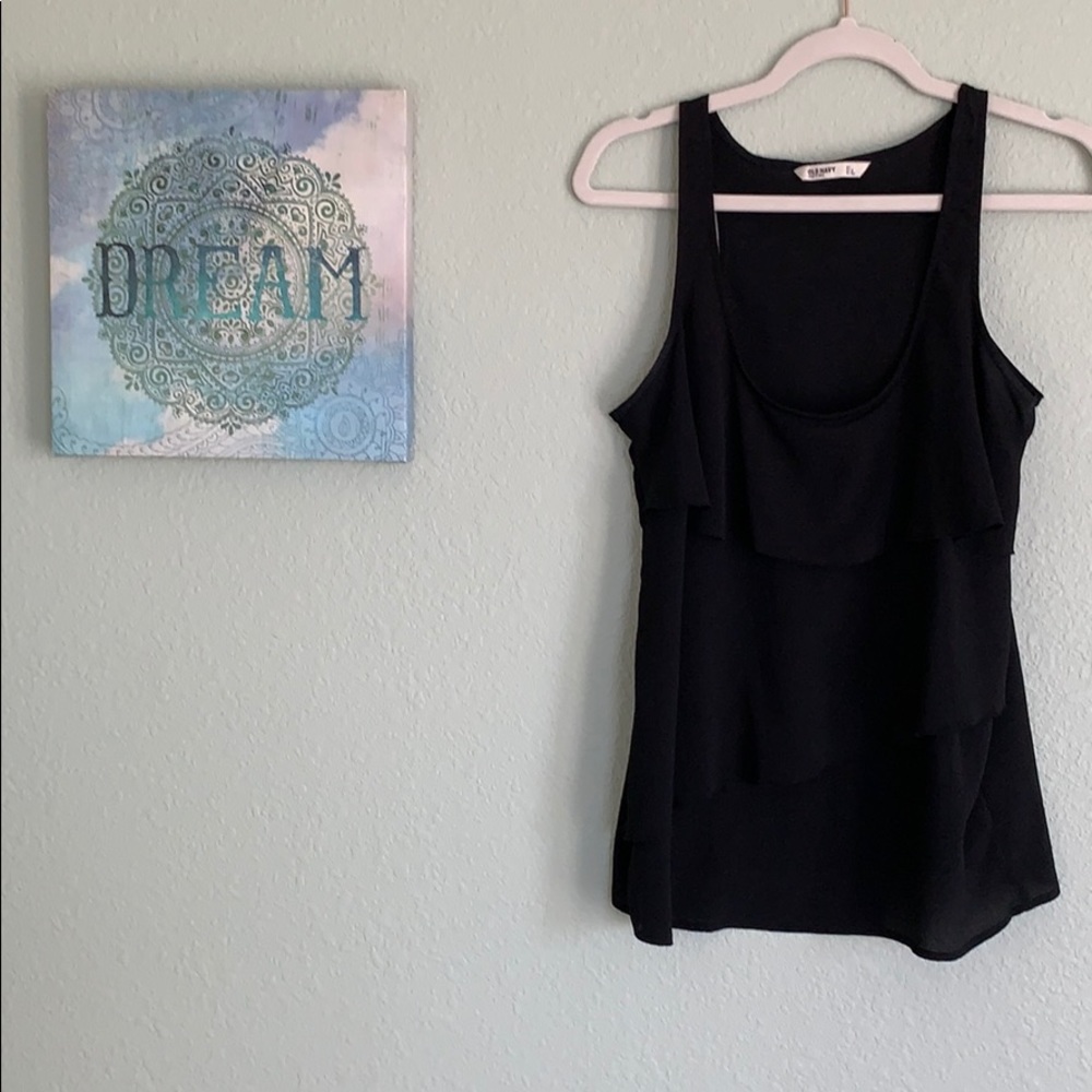 Old navy black ruffle top